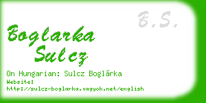 boglarka sulcz business card